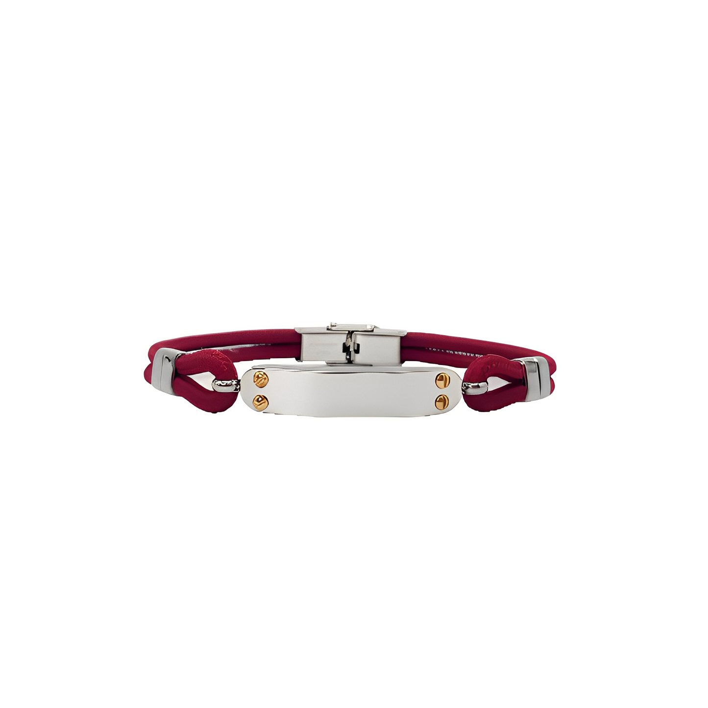 Pulsera Manuel Roja - Acabado Plata (Personalizable)