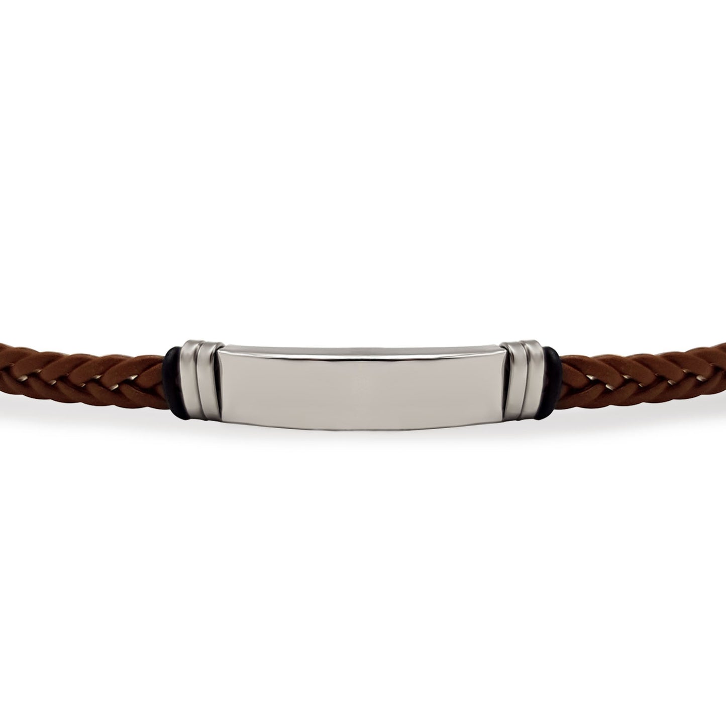 Pulsera Raul Marrón - Acabado Plata (Personalizable)