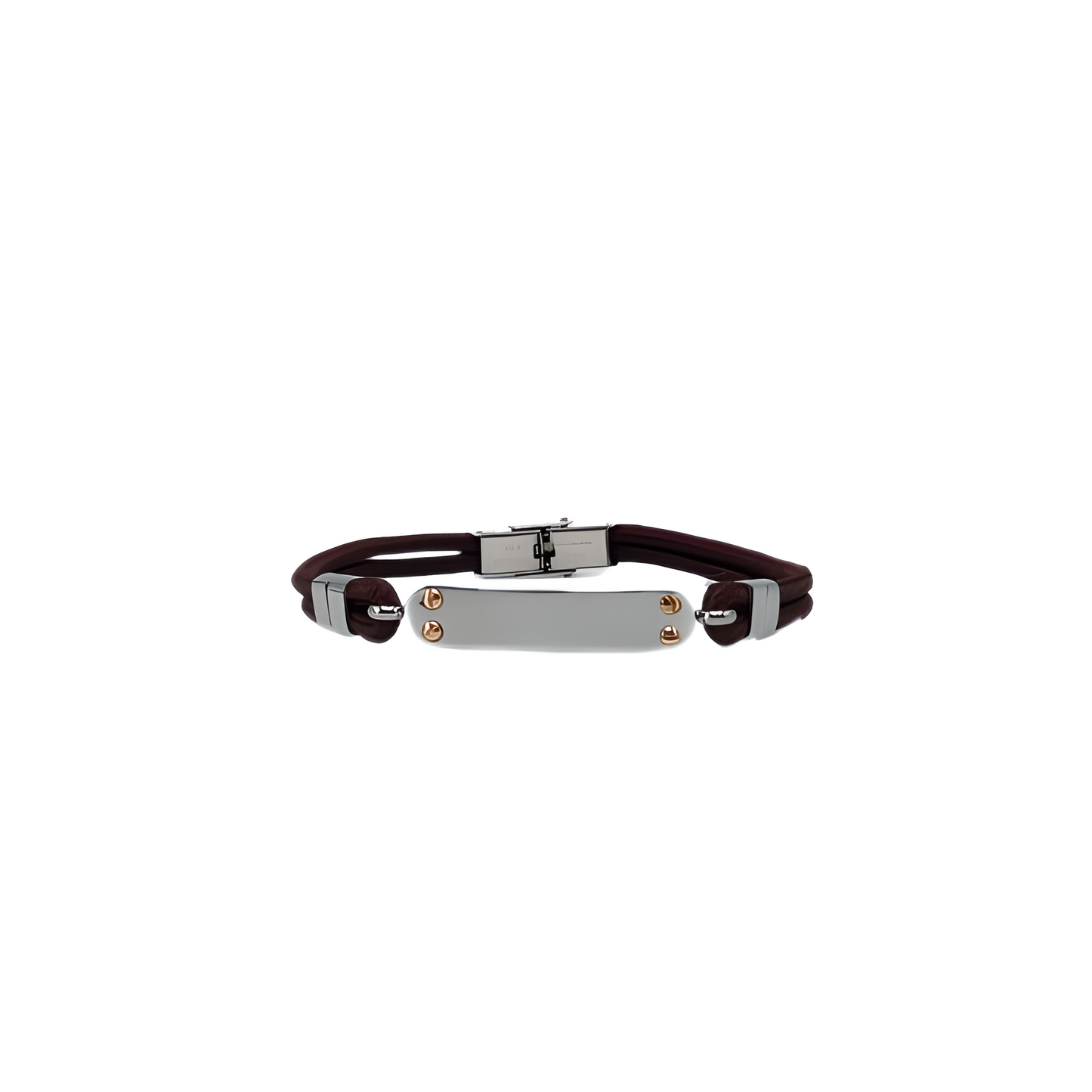 Pulsera David Marrón - Acabado Plata (Personalizable)