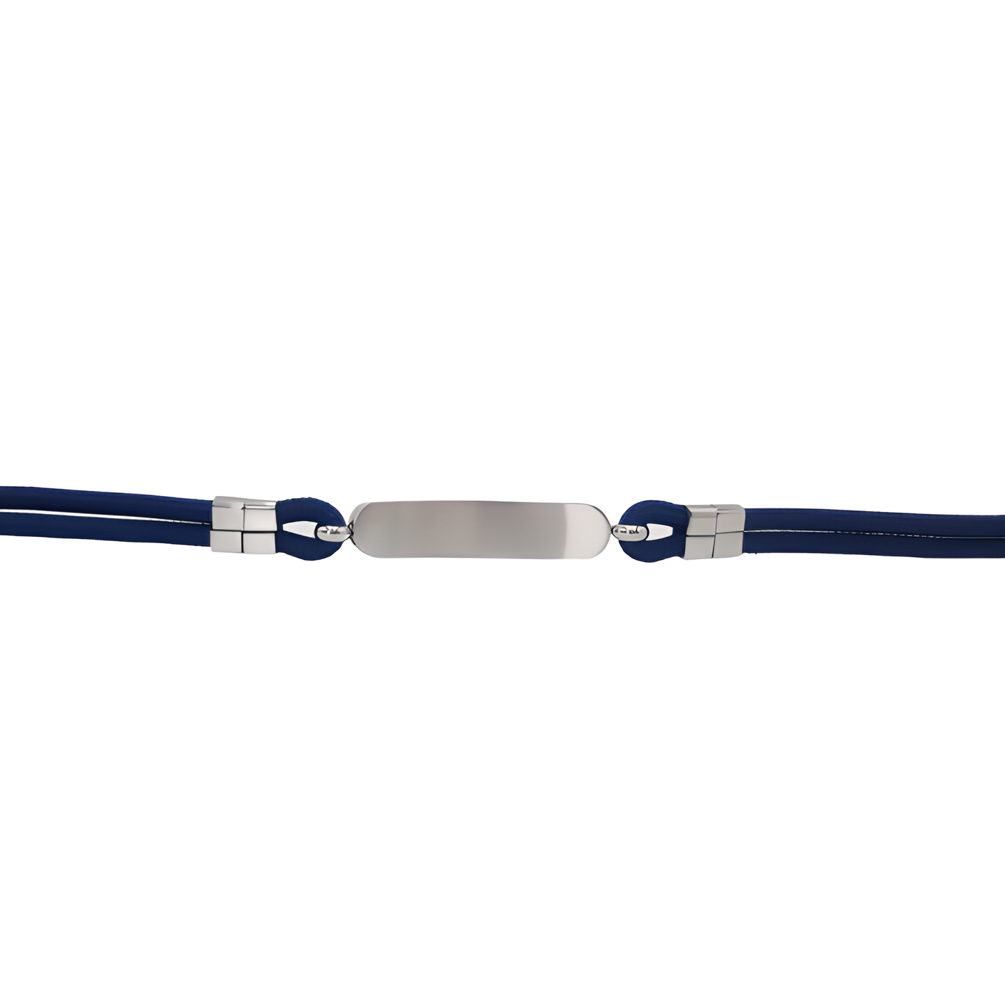 Pulsera Javier Azul - Acabado Plata (Personalizable)