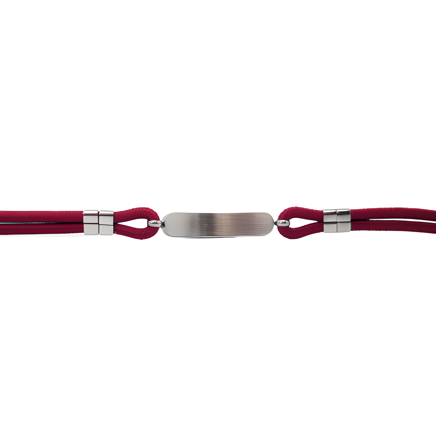 Pulsera Manuel Roja - Acabado Plata (Personalizable)