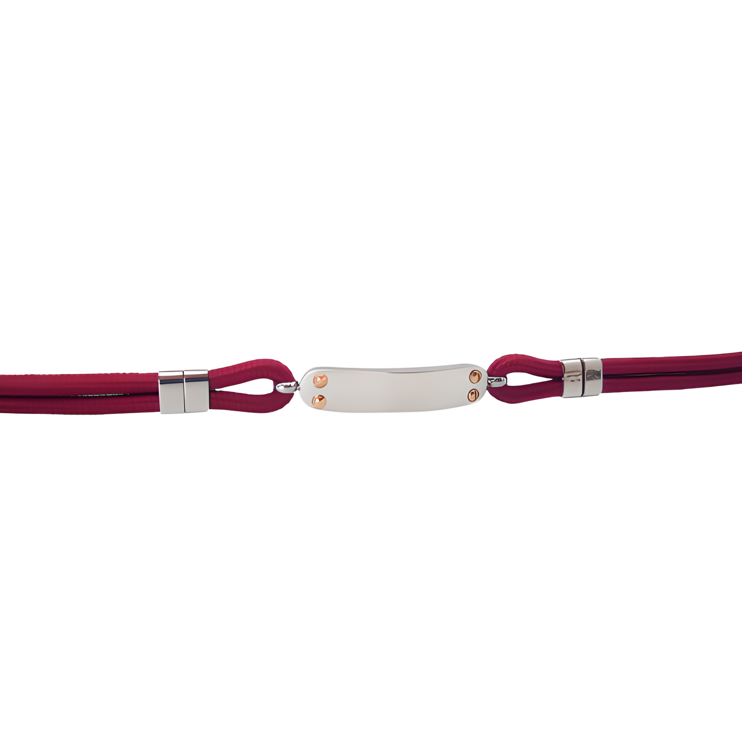 Pulsera Manuel Roja - Acabado Plata (Personalizable)