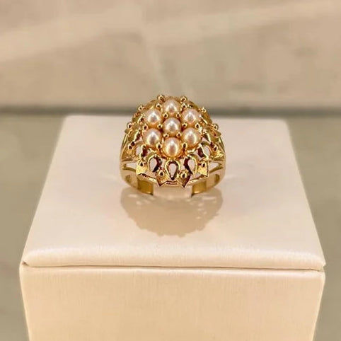 Anillo Oro 18 kl con Perlas