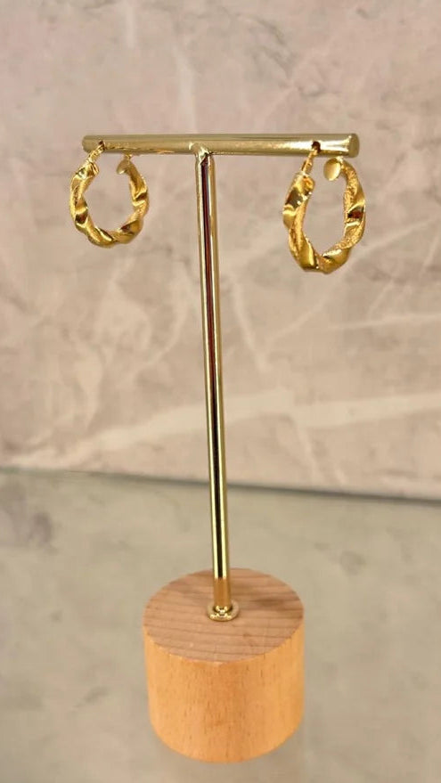 Aros rizados Oro 18 kl