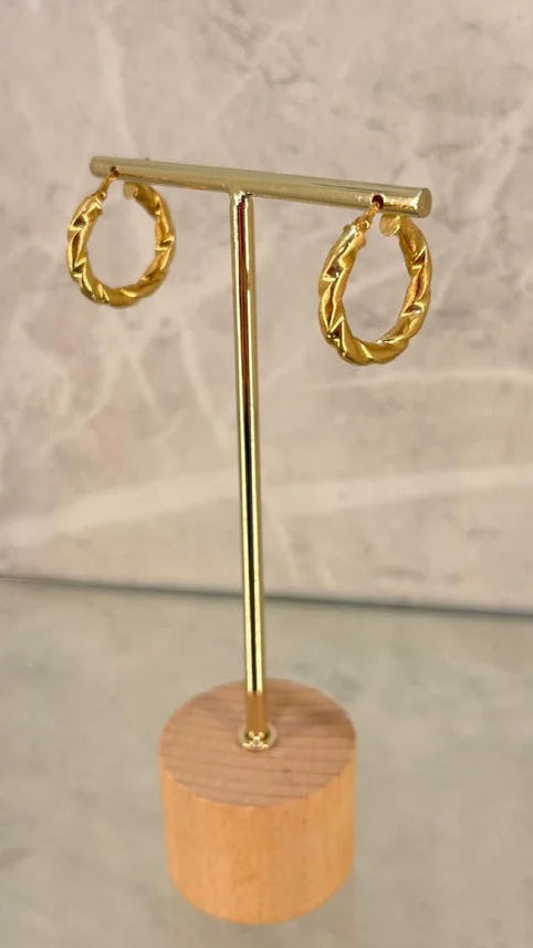 Aros rizados Oro 18 kl