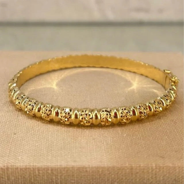 Pulsera Caña Labrada Oro 18 kl