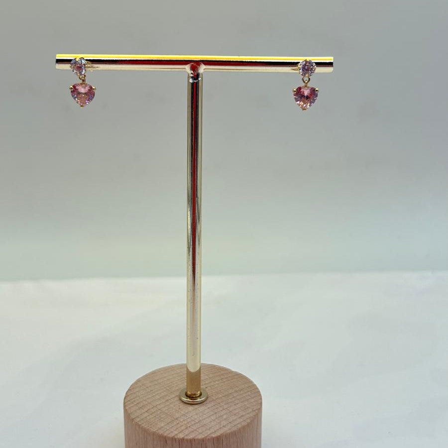 Pendientes Oro 18kl con corazones