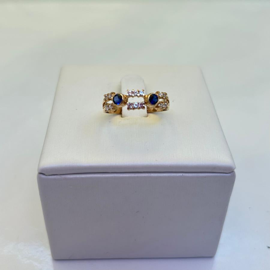 Anillo de Oro 18KL con circonitas