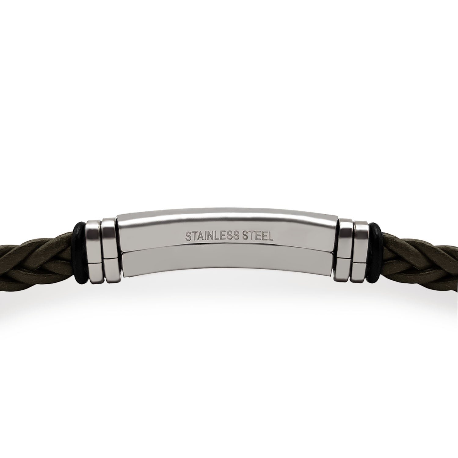 Pulsera Ernesto Negra - Acabado Plata (Personalizable)