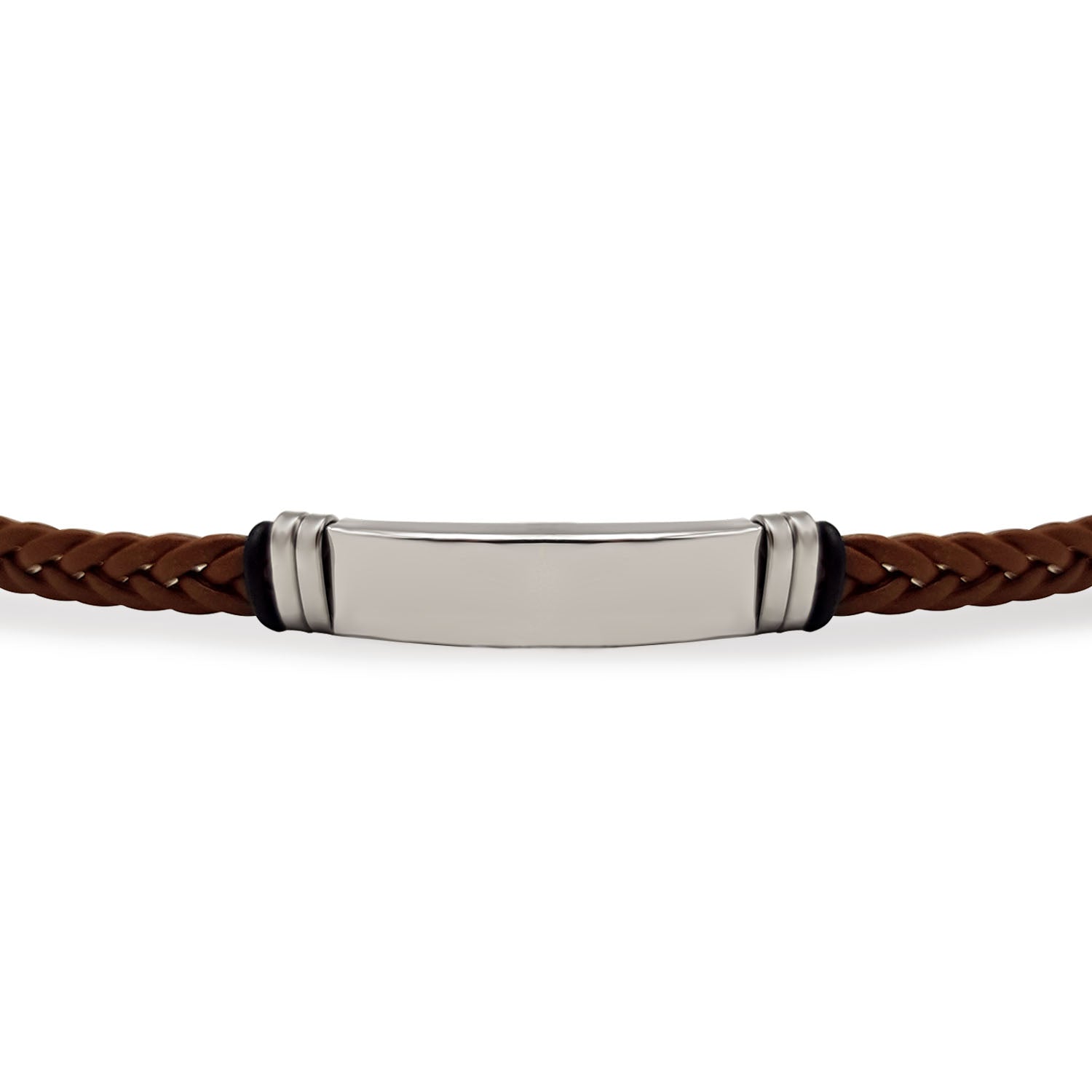 Pulsera Raul Marrón - Acabado Plata (Personalizable)