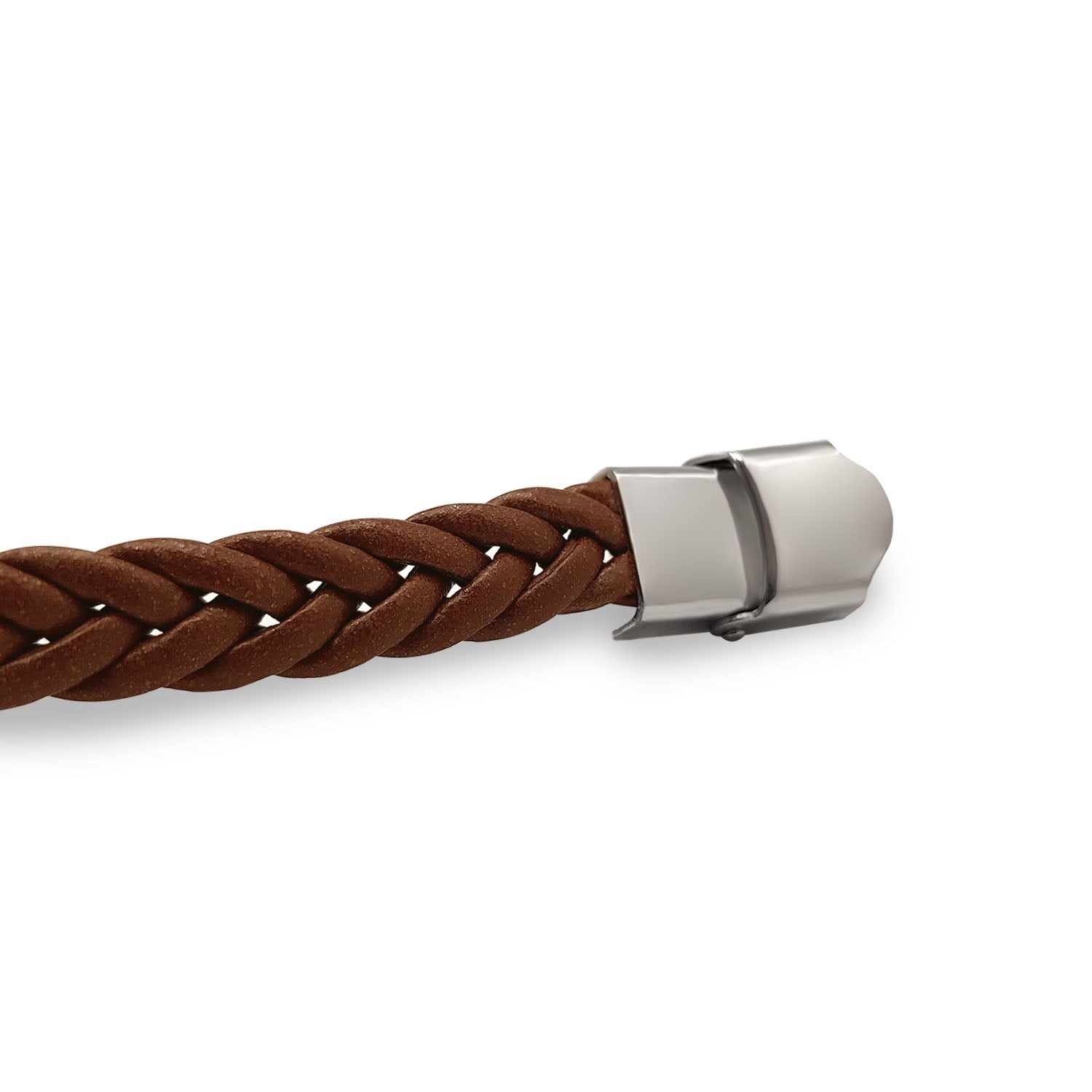 Pulsera Raul Marrón - Acabado Plata (Personalizable)