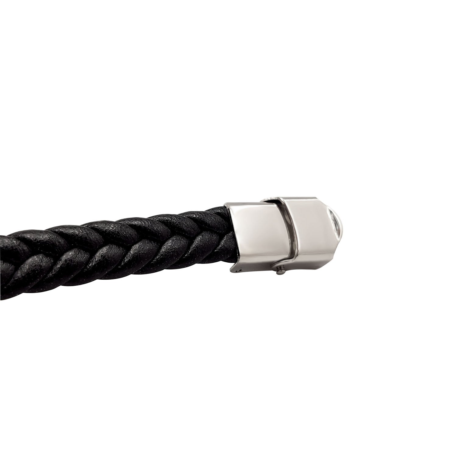 Pulsera Ernesto Negra - Acabado Plata (Personalizable)