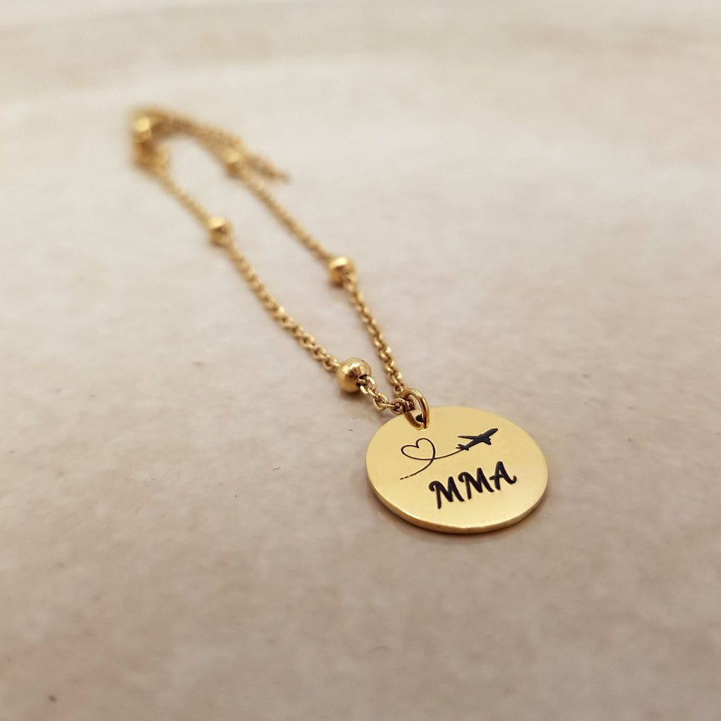 Pulsera Lidia - Acabado Oro (Personalizable)