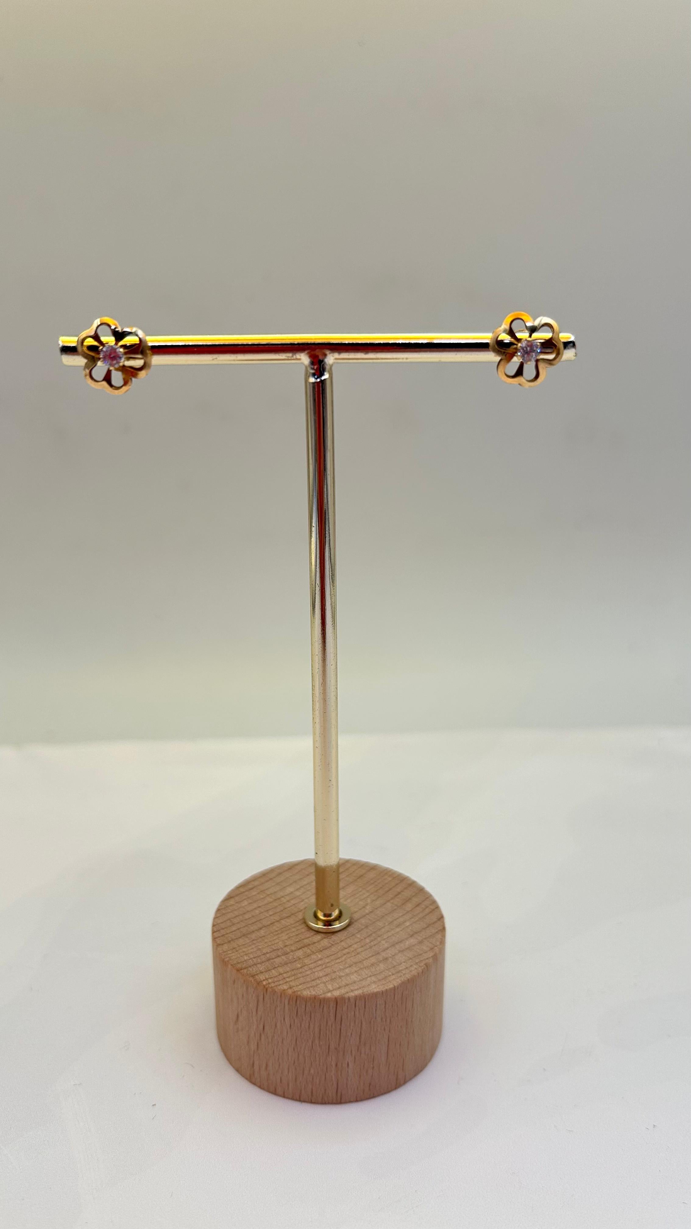 Pendientes flor de Oro 18kl