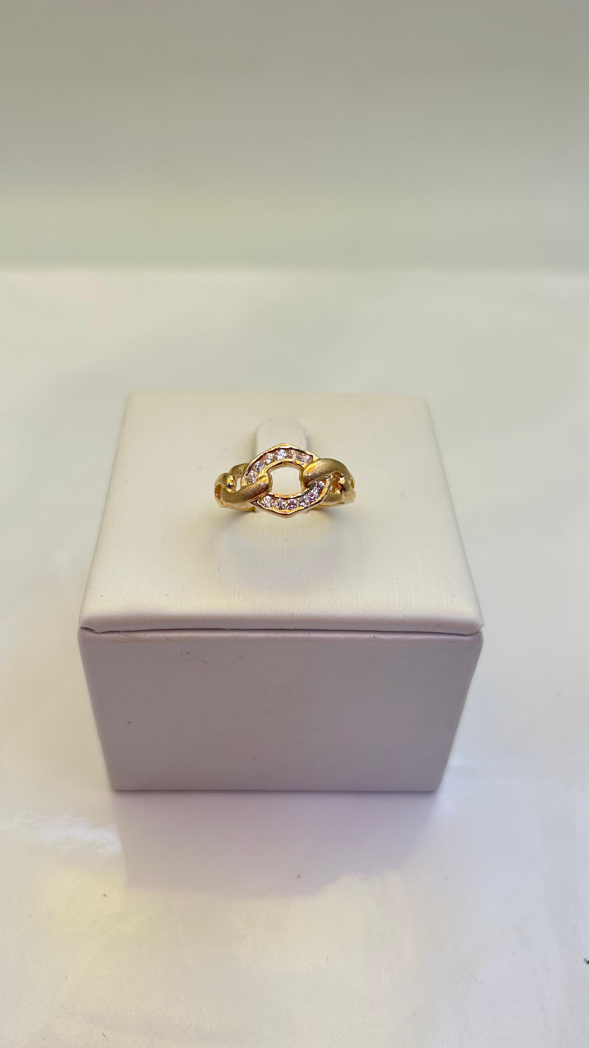 Anillo Circonitas en Oro 18kl