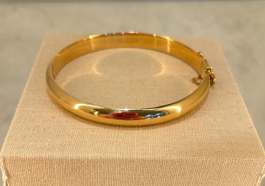 Pulsera rigida lisa de Oro 18kl