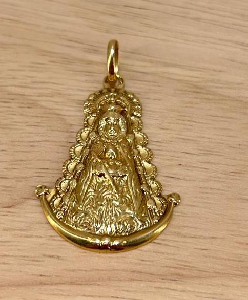 Colgante Virgen del Rocío en Oro 18k