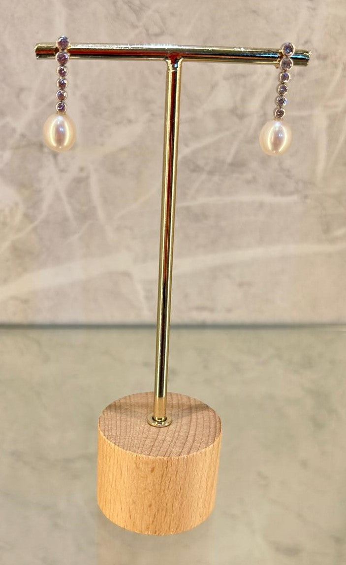 Pendientes de oro blanco 18kl