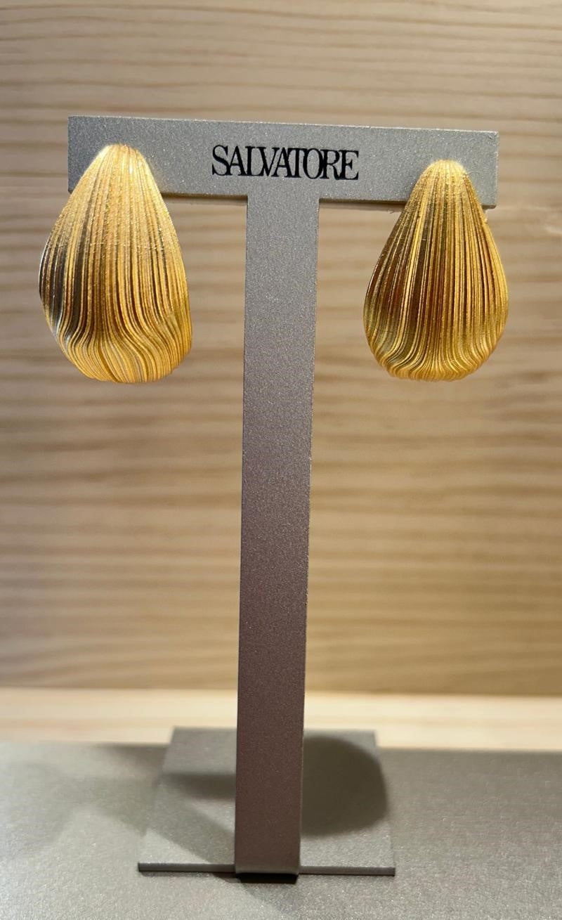 PENDIENTE DE PLATA DORADO COLECCION SALVATORE