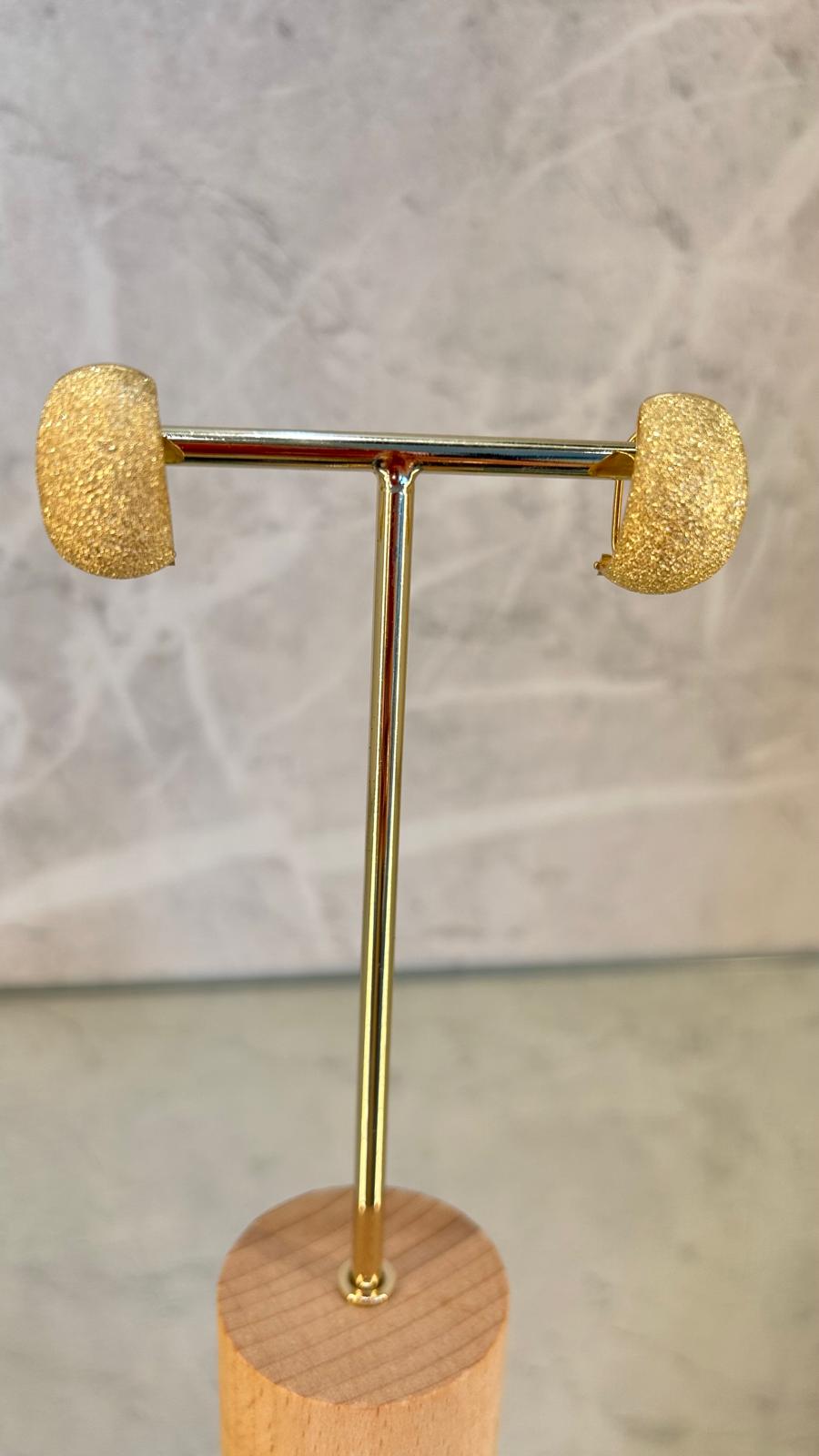 Pendientes Oro 18kl Efecto Purpurina