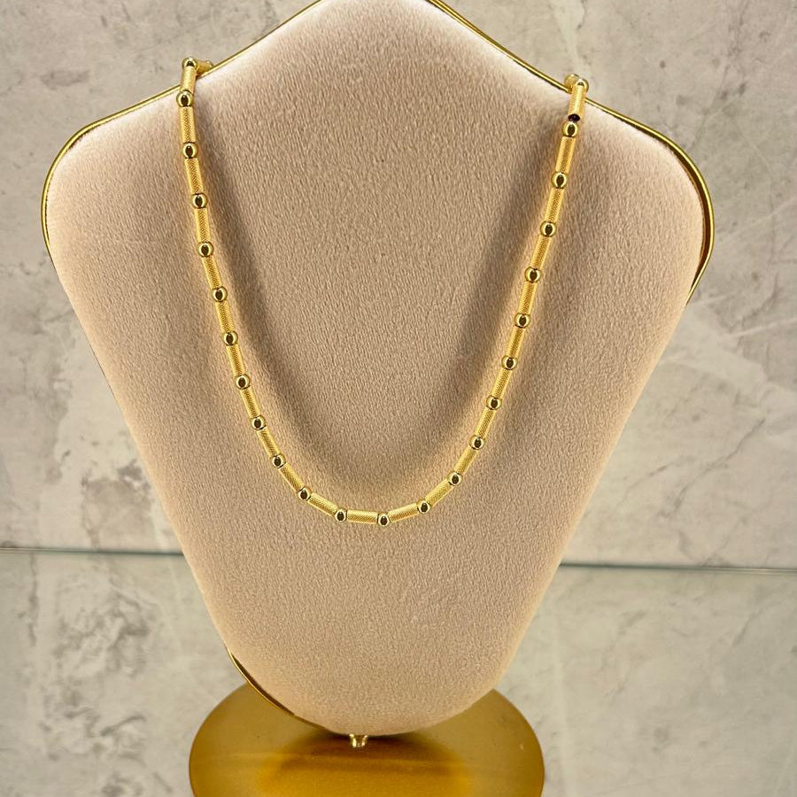 Cadena Collar bolitas en oro de 18 kl