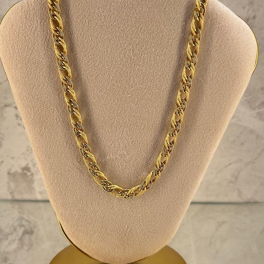 Cadena dorada eslabones 18kl