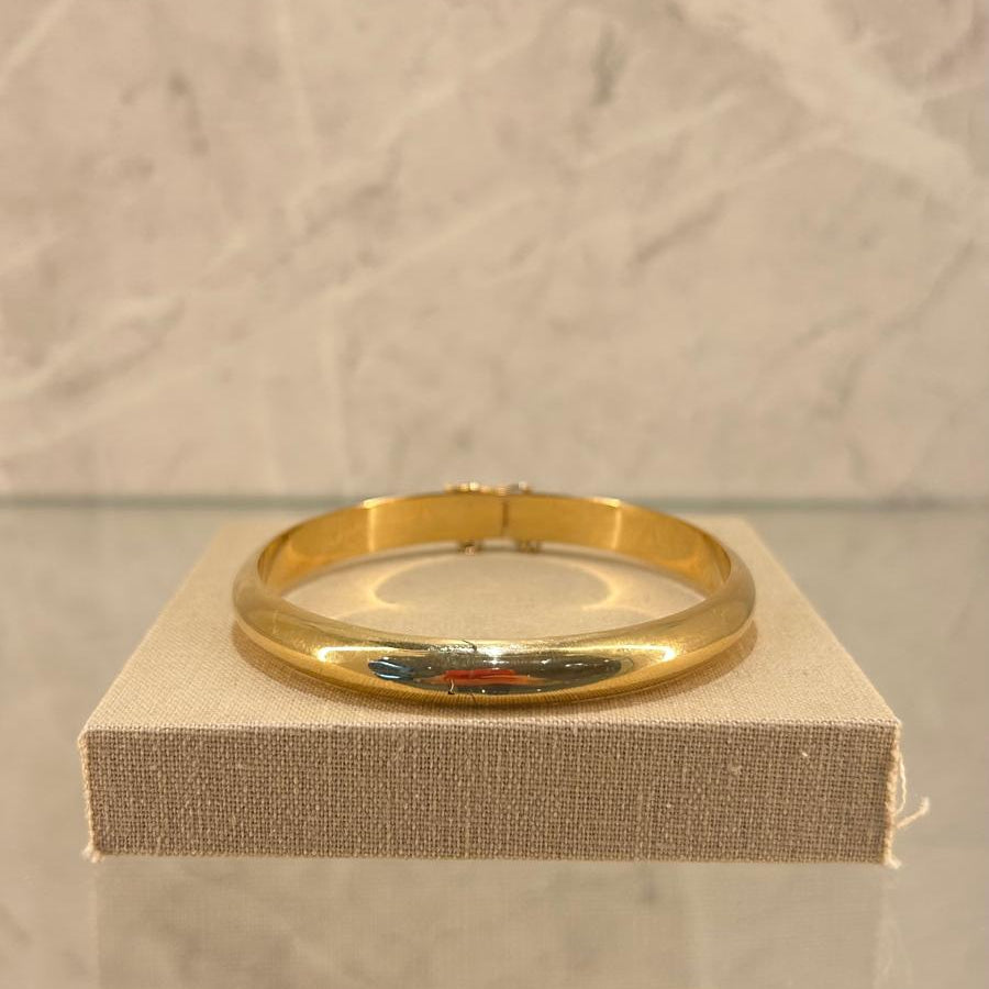 Pulsera media caña en Oro 18k