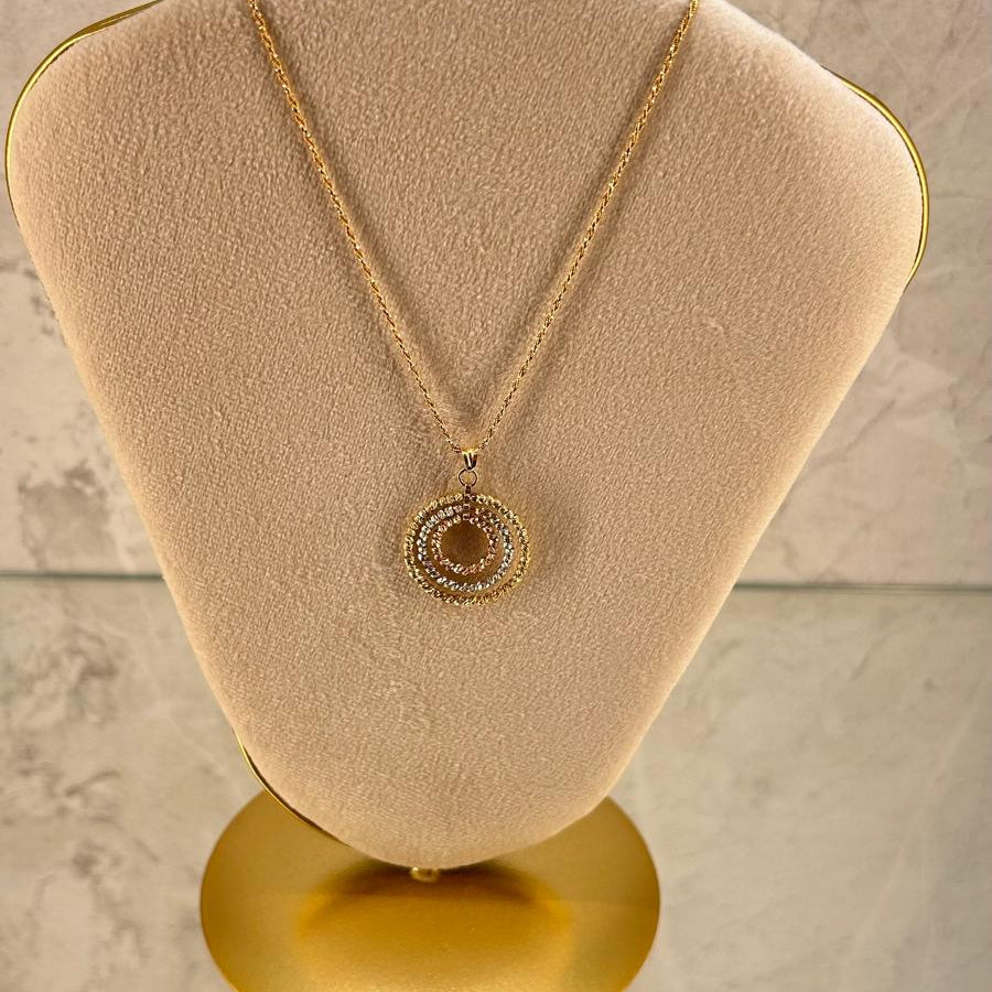 Colgante 3 oros en oro de 18 kl