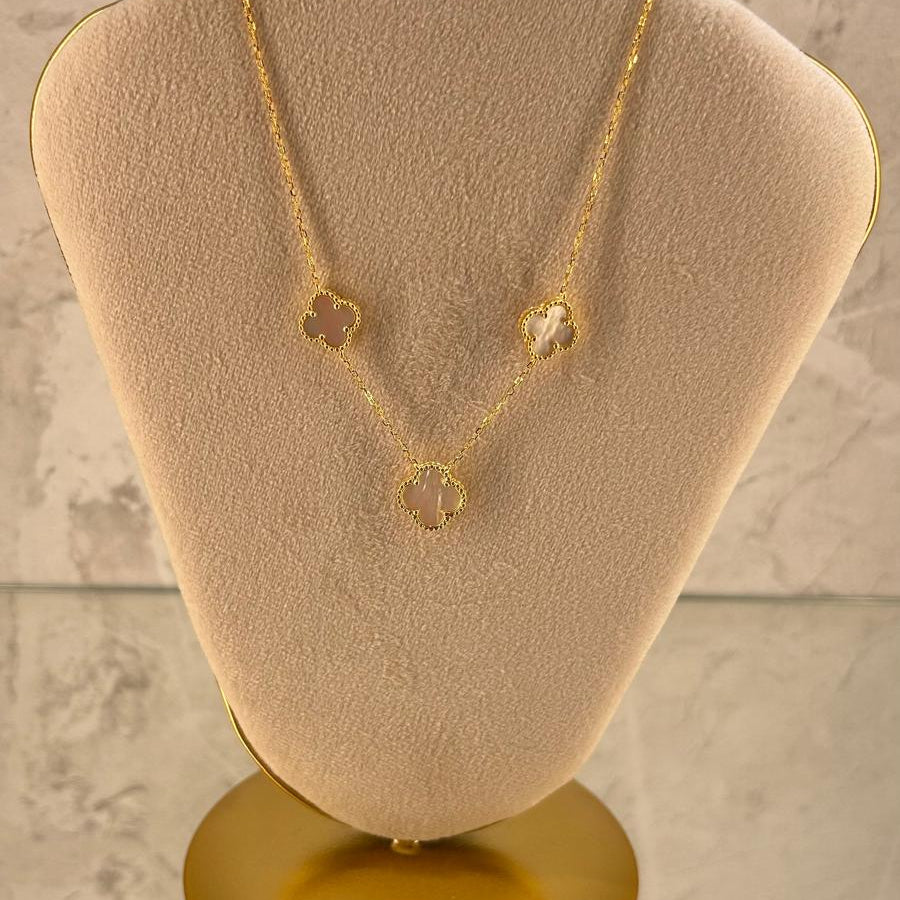 Gargantilla de plata MALIZZIA tres flores