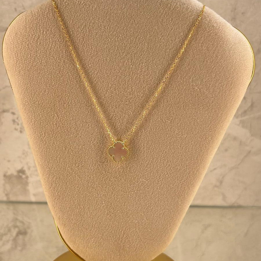 Gargantilla de plata MALIZZIA con flor blanca