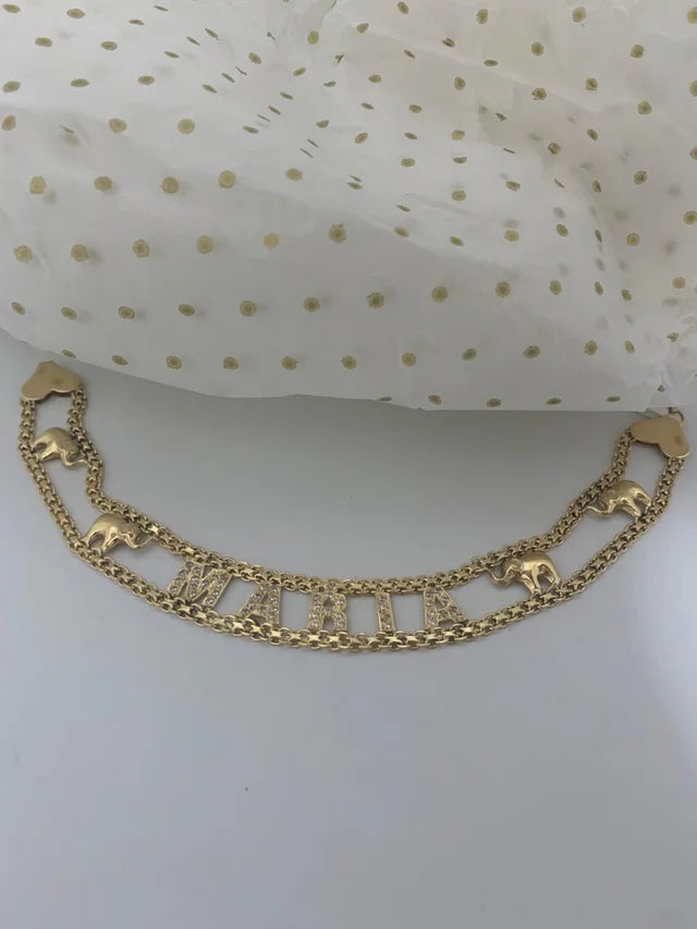 Pulsera con nombre MARIA con circonitas