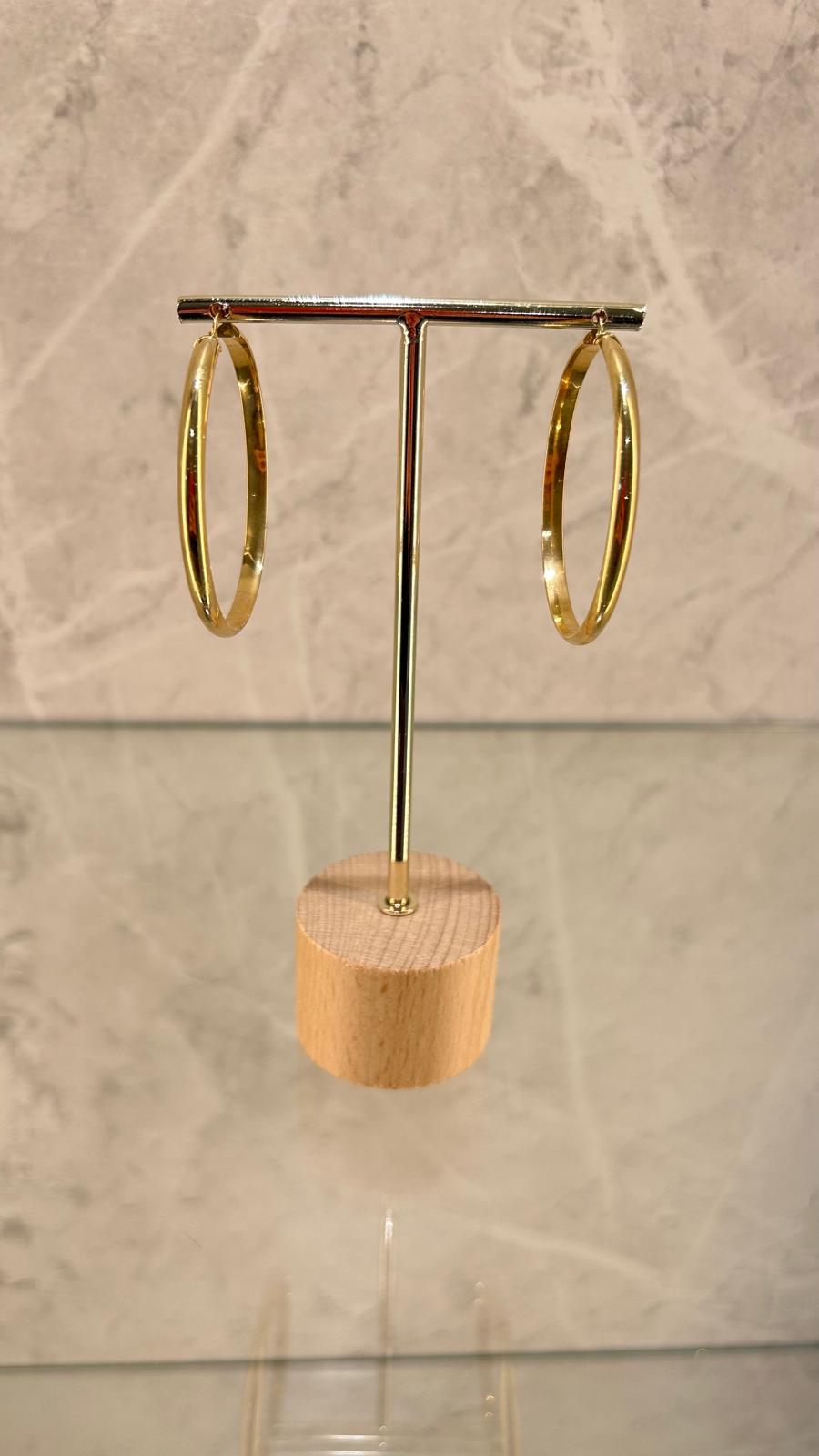 Pendientes aro grandes en oro de 18 kl