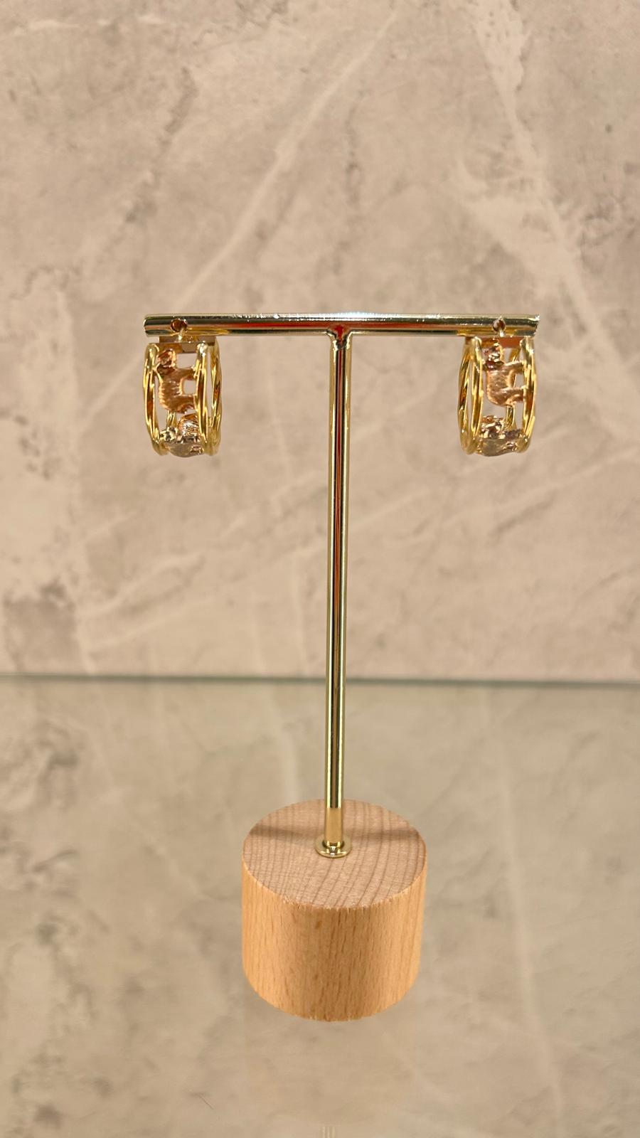 Pendientes aro 3 oros 18k