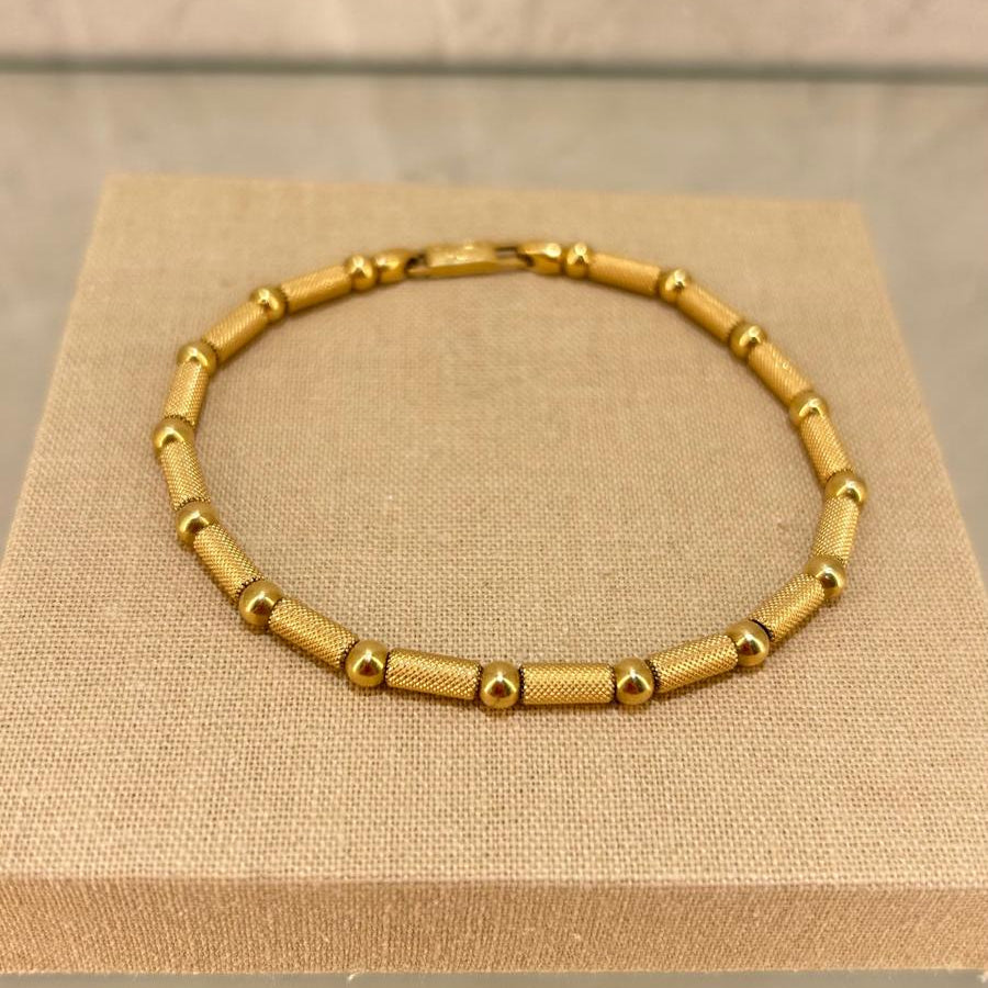 Pulsera bolitas en oro 18 kl