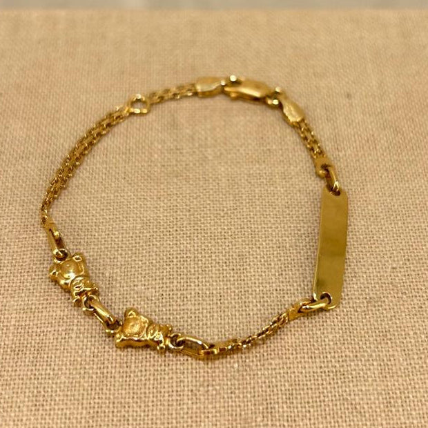 Pulsera bebe en oro de 18 kl