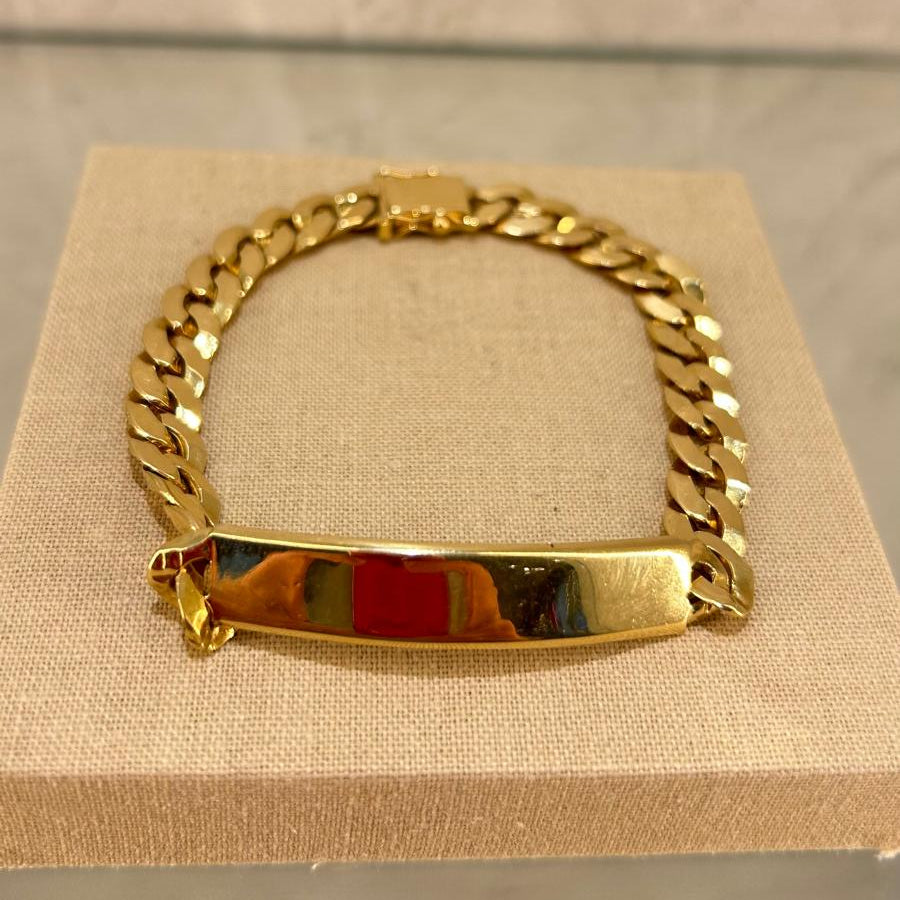 Pulsera esclava hombre oro 18 kl