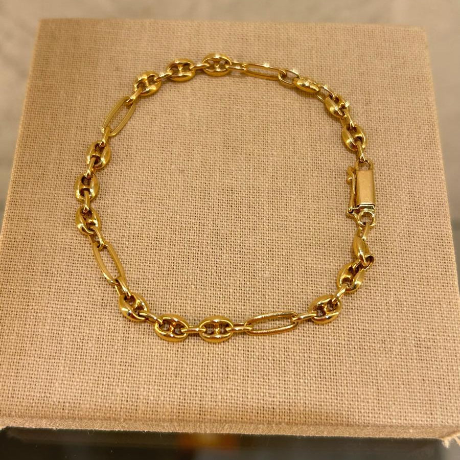 Pulsera hombre oro 18 kl