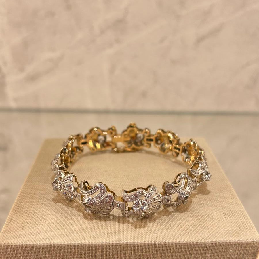 Pulsera oro blanco 18k