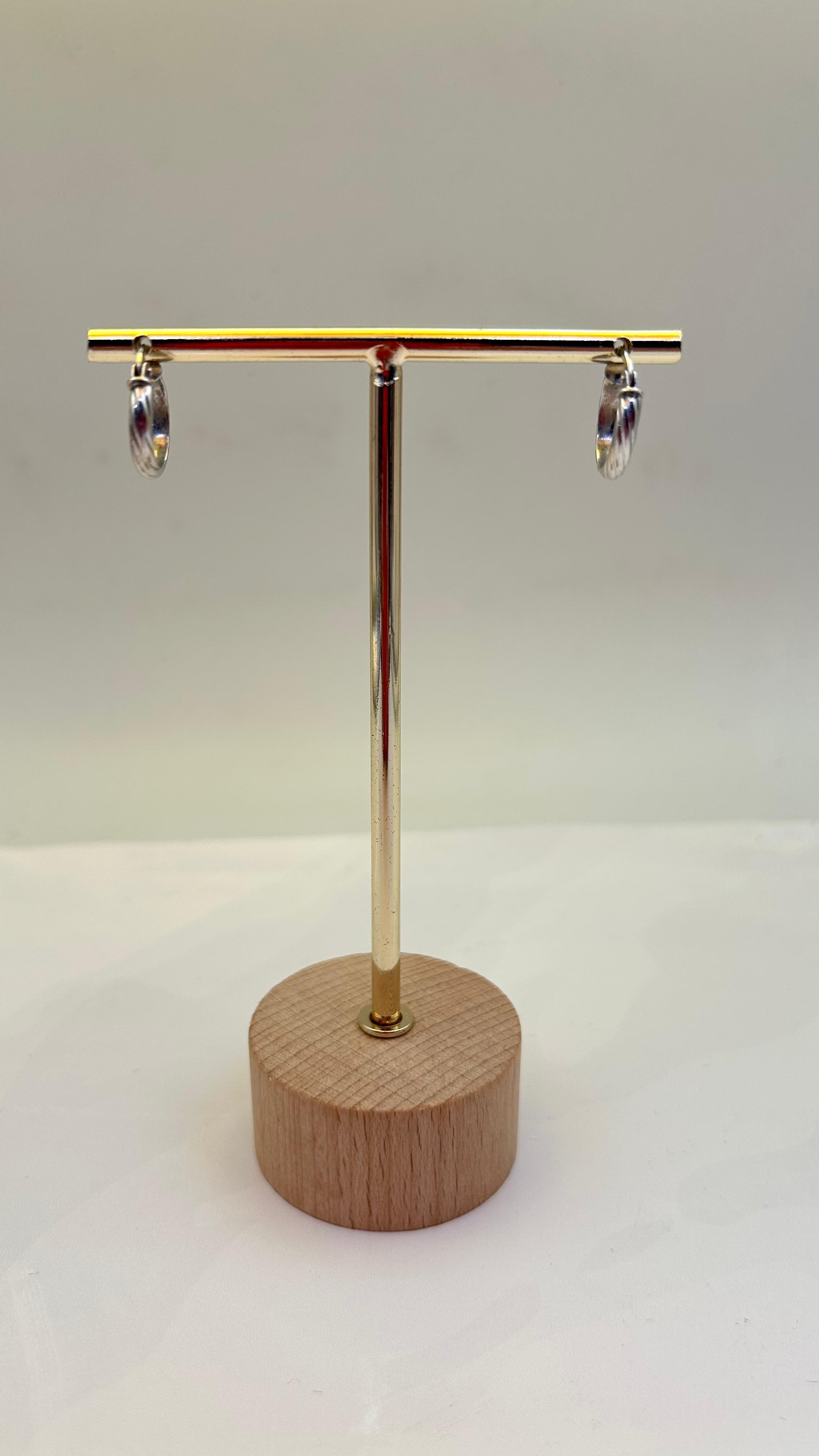 Pendientes aro en Oro Blanco de 18kl