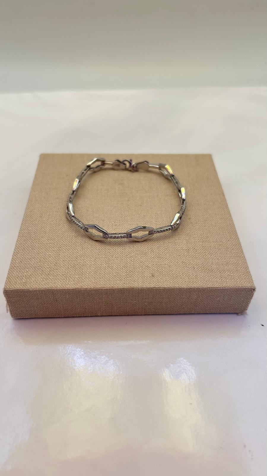 Pulsera en Oro blanco 18kl