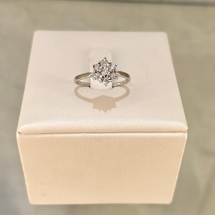 Sortija oro 18 kl con diamantes