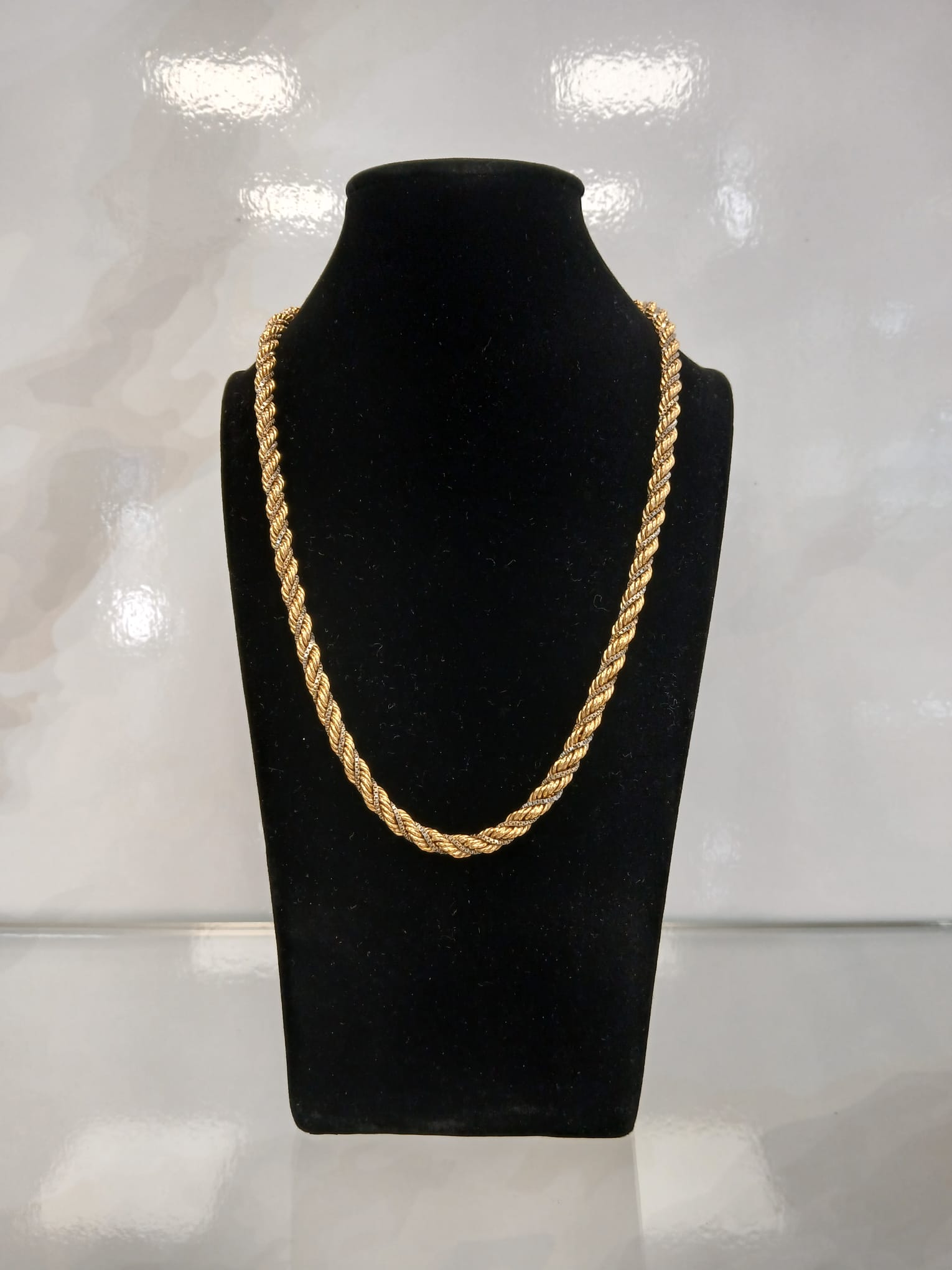 Cordón Bicolor en Oro 18kl