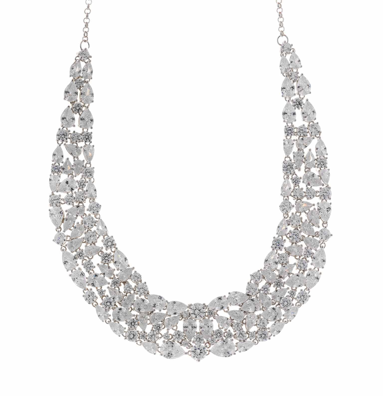 Collar de plata con circonitas, colección Salvatore