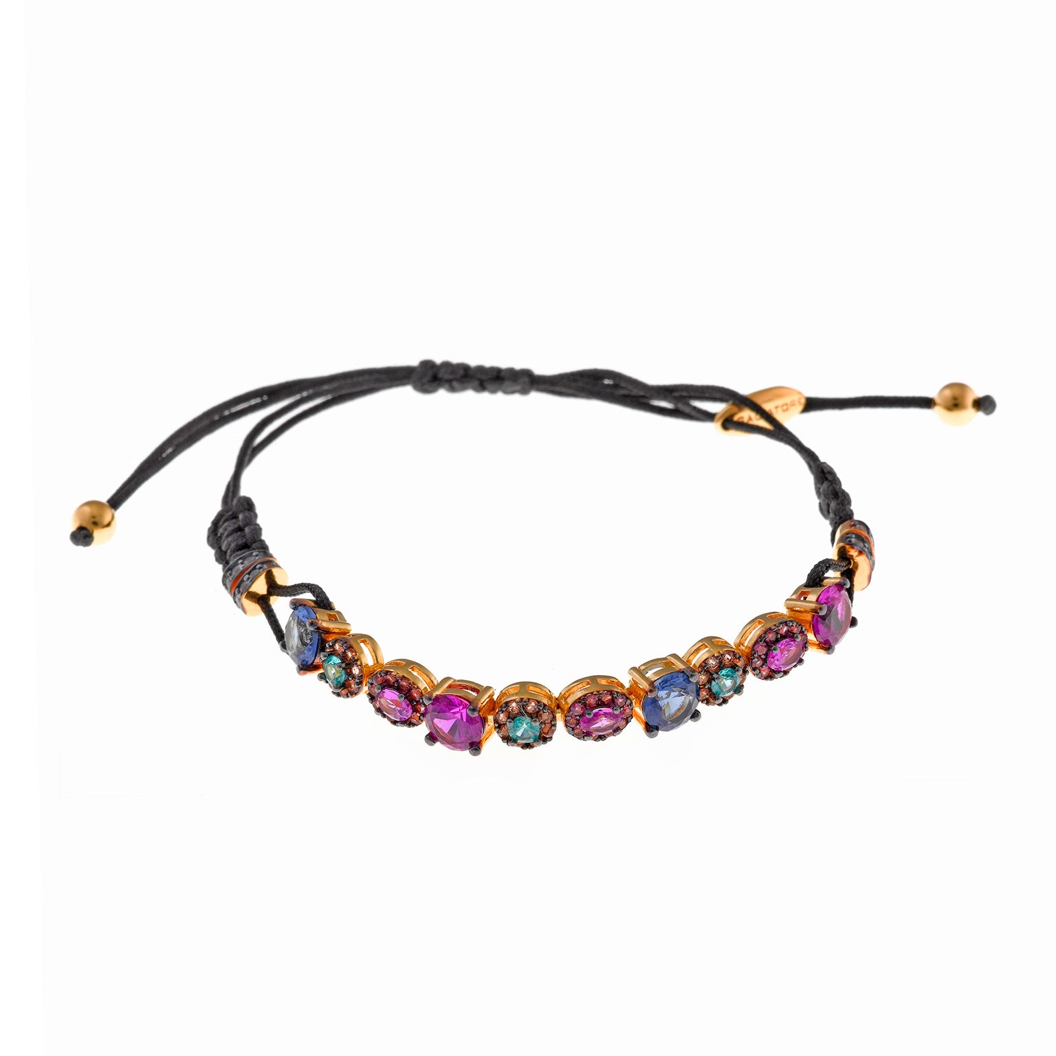 Pulsera de plata con piedras de colores, colección Salvatore