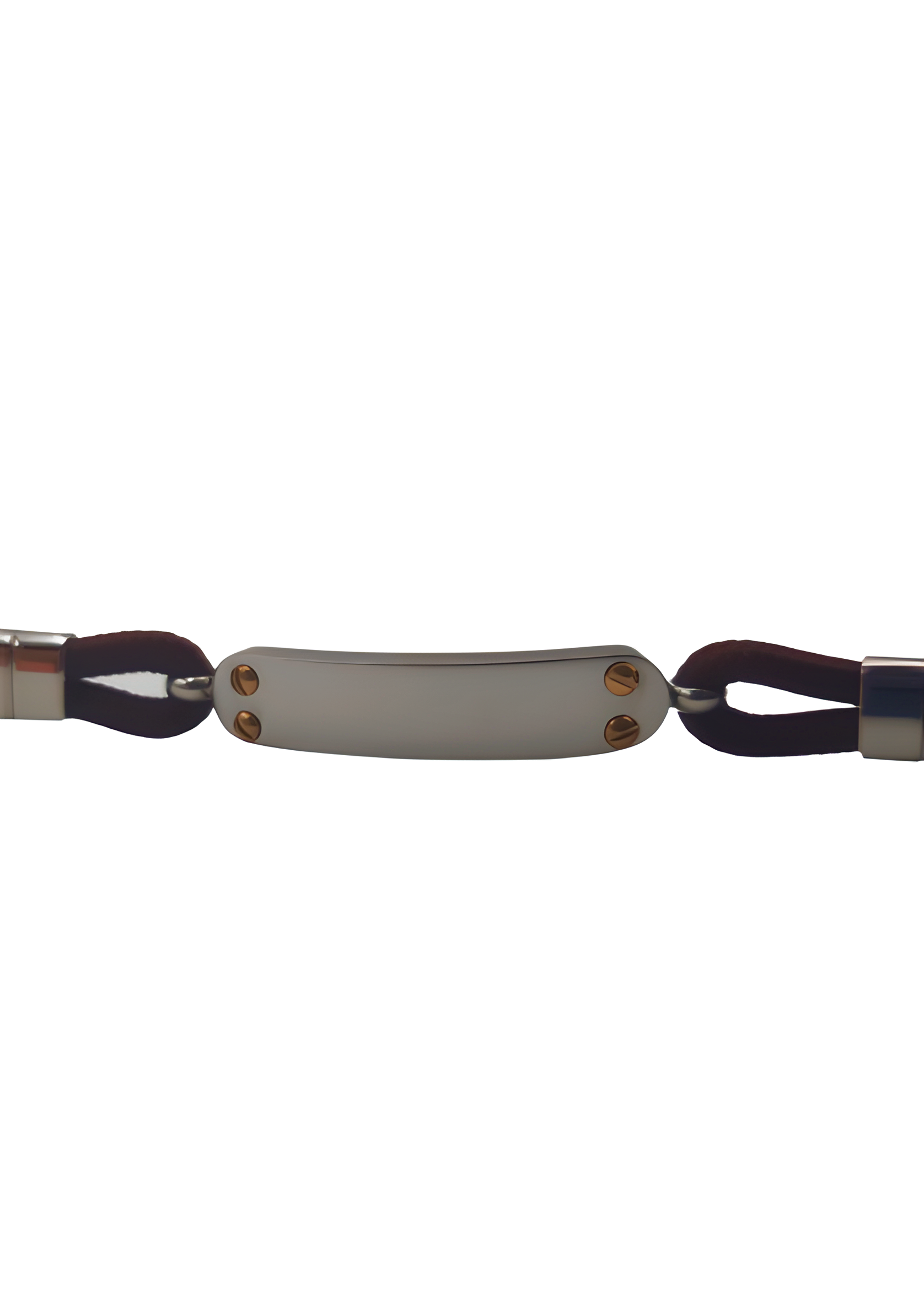 Pulsera David Marrón - Acabado Plata (Personalizable)