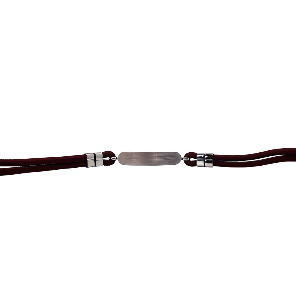 Pulsera David Marrón - Acabado Plata (Personalizable)