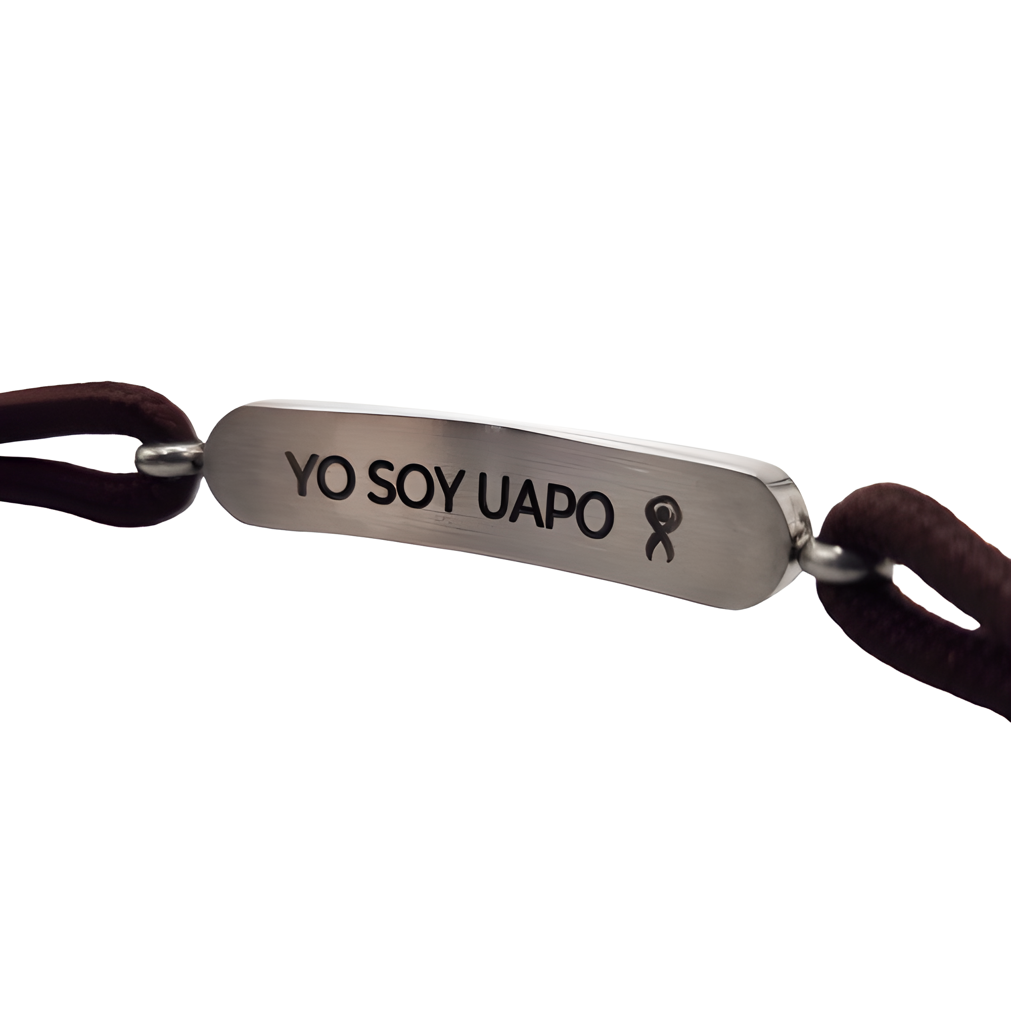 Pulsera David Marrón - Acabado Plata (Personalizable)